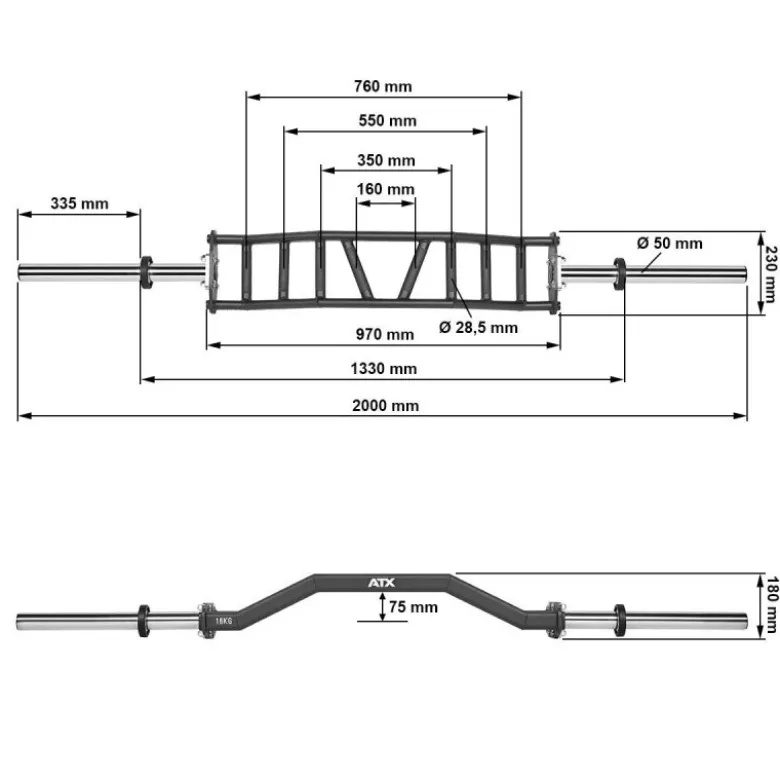 ATX Cambered Swiss Bar