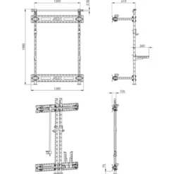 ATX Folding Wall Rack FBR-⁠500