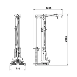 ATX Lat Pulley Option HRX/MPX-⁠780 met 125 kg Gewichtstapel
