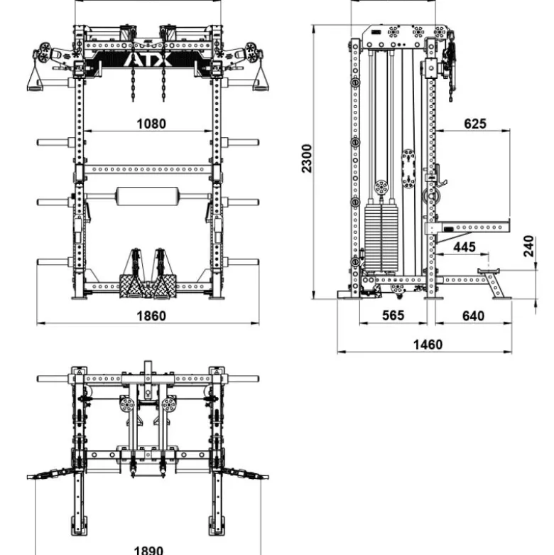 ATX Multi Pull Half Rack MPHR-740 2.0