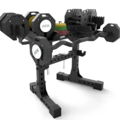 ATX Octa Dumbbells 2 x 36 kg + Curlstang + Opbergrek