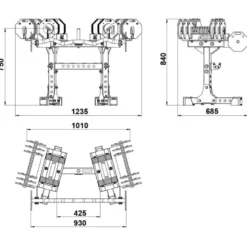ATX Octa Dumbbells 2 x 36 kg + Curlstang + Opbergrek