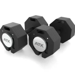 ATX Octa Dumbbells 2 x 36 kg + Curlstang + Opbergrek