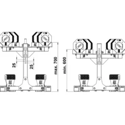 ATX Octa Dumbbells 2 x 24 kg + Opbergrek