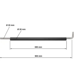 ATX Pin-⁠Pipe Safeties 700 / 70 cm -⁠ Staal