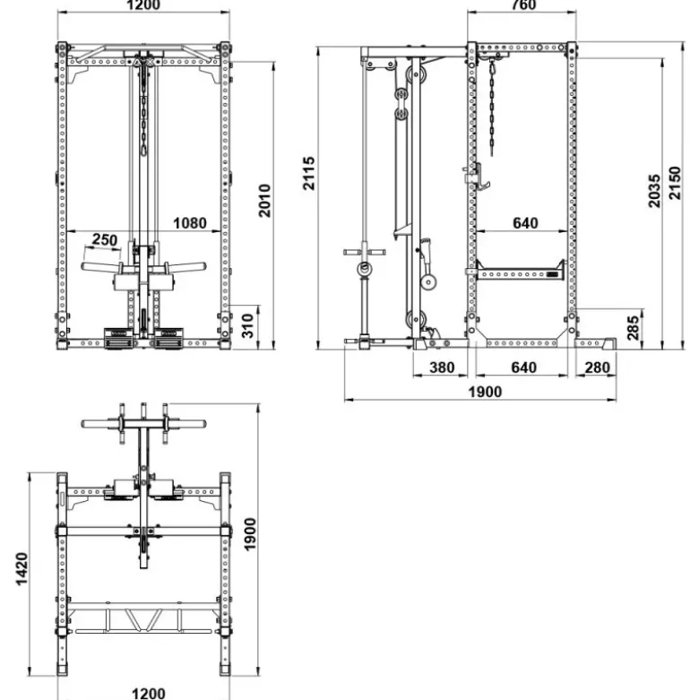ATX Power Rack PRX-660 + Lat Pulley