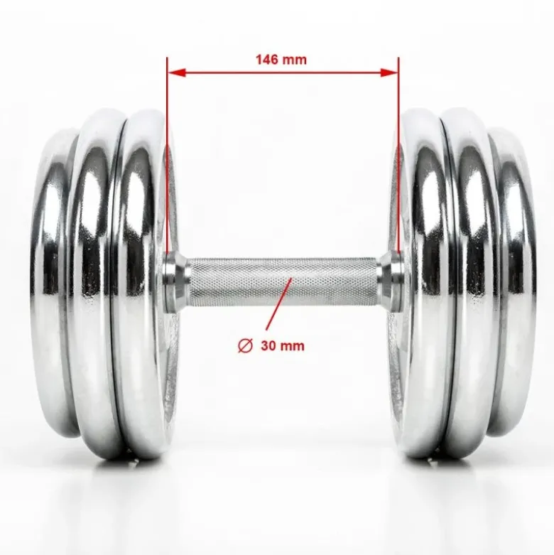 CHD Complete Set Chroom - 2,5 kg stappen