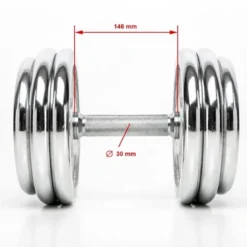 CHD Dumbbells Chroom - 2 kg stappen