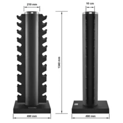 Chromen Dumbbell Set met ATX Opbergtoren