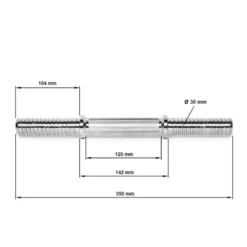 Dumbbellstang Schroefdraad 35 cm