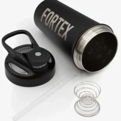 Fortex Stainless Steel 2-⁠in-⁠1 Shaker -⁠ Zwart