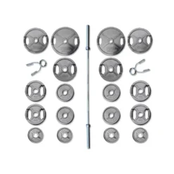 Olympische Halterset 145 kg Rubber-Gripper