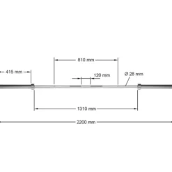 Olympische halterstang 220 cm