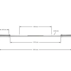 Olympische halterstang 185 cm