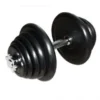 Rubberen Dumbbell 25 kg / 1 kg stappen