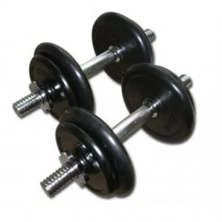 Rubberen Dumbbell Set 2 x 15kg