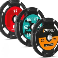 Rubberen 4-⁠Grip Halterschijven -⁠ Eigen Logo