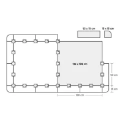 Rubbertegel 100 x 100 x 2 cm -⁠ CleanFit -⁠ Zwart